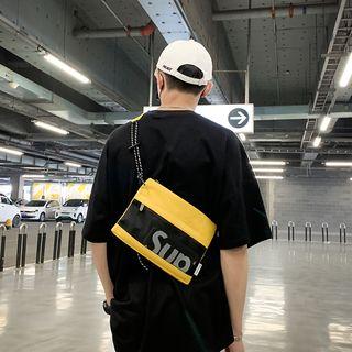 Mesh Panel Crossbody Bag