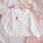 Fruit Embroidery Shirt As Shown In Figure - One Size