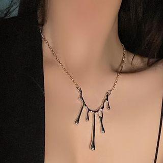 Drippy Chain Necklace Silver - One Size