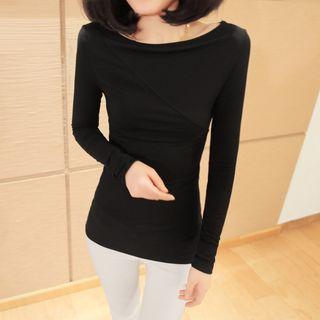 Long-sleeve Boatneck T-shirt