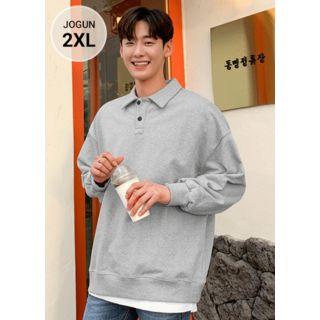 Long-sleeve Oversized Polo Shirt