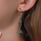 Gemstone Dangle Earring 1 Pair - S267 - 01 - Green - One Size