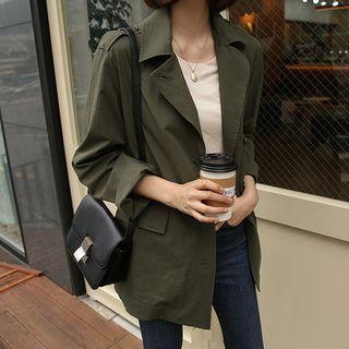 Epaulette Slit-side Trench Jacket