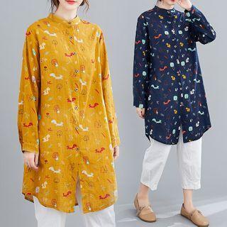 Printed Linen Blouse