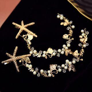 Starfish Faux Pearl Alloy Headpiece