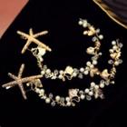 Starfish Faux Pearl Alloy Headpiece