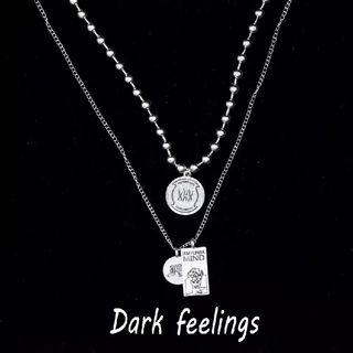 Layered Alloy Necklace Set Of 1 - One Size