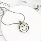 Smile Face Necklace Stainless Steel - One Size