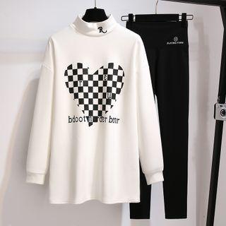 Mock Neck Sweatshirt White - One Size