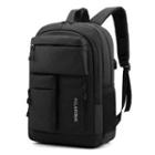 Multi-section Plain Zip Backpack