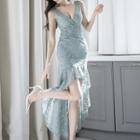 Sleeveless High-low Mermaid Lace Dress