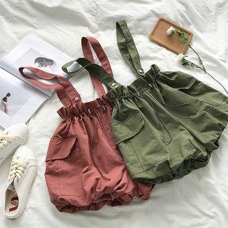 Drawcord Lace-up Strappy Pants