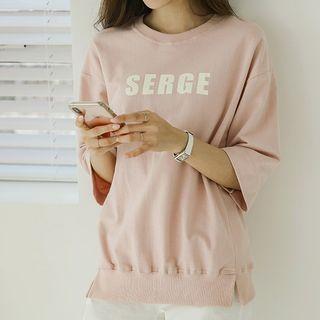 Serge 3/4-sleeve Slit-side Sweatshirt