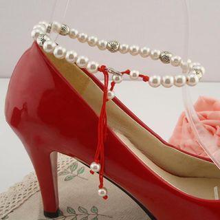 Faux-pearl Shoes Strap