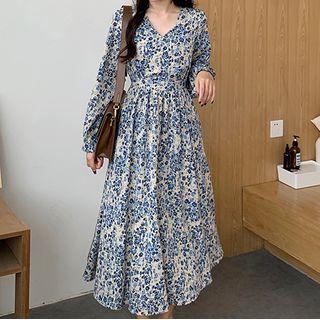 Long-sleeve Print Dress(various Designs)