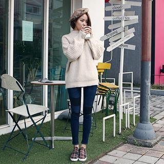 Mock-neck Knit Sweater
