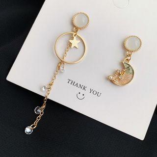 Mismatch Star Earring 1 Pair - Gold - One Size