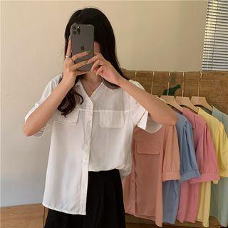 Short Sleeve Chiffon Shirt