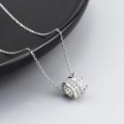 Crown Necklace 925 Silver - Crown - Necklace - Silver - One Size