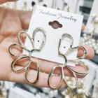 Alloy Flower Earring 1 Pair - As Shown In Figure - One Size