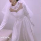 Lace Long-sleeve A-line Wedding Gown