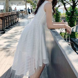 Sleeveless High-low A-line Dress