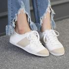 Two-tone Faux-leather Sneakers