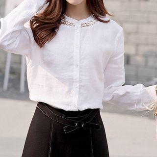 Perforated Chiffon Shirt