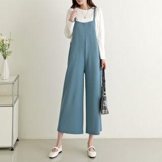 Set: Wide-leg Jumpsuit + T-shirt
