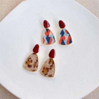 Print Fabric Dangle Earring