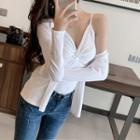 Set: Twisted Camisole Top + Single-breasted Jacket