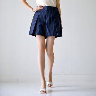 Striped Box-pleat Skort