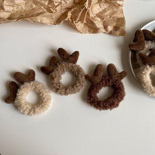 Deer Horn Fleece Scrunchie