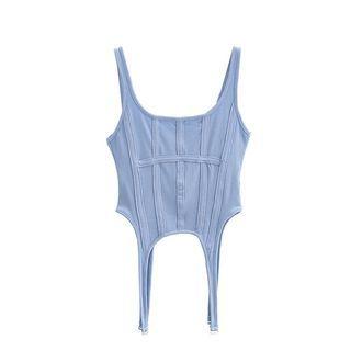 Irregular Cropped Corset Top