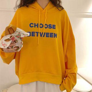 Lettering Hoodie / Tiered Midi Skirt