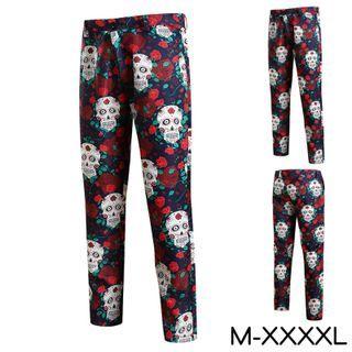 Skull Print Dress Pants