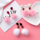 Velvet Heart Faux Fur Drop Earring