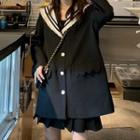 Sailor Collar Blazer As Shown In Figure - One Size