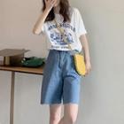 Short-sleeve T-shirt / Denim Shorts / Set