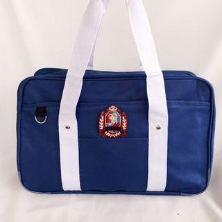 Badge Embroidered Shoulder Bag