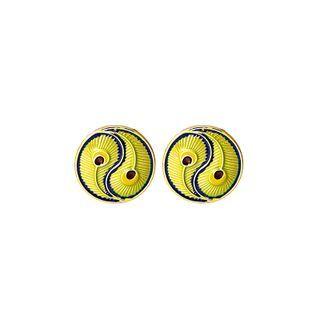 Pendant Stud Earring E1753 - 1 Pair - Green - One Size