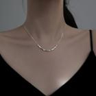 Cube Sterling Silver Choker Silver - One Size