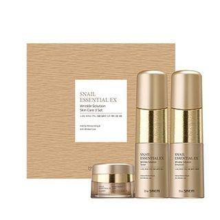 The Saem - Snail Essential Ex Wrinkle Solution Skin Care Set: Toner 150ml + Emulsion 150ml + Cream 30ml