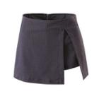 Pinstriped Slit Mini A-line Skirt