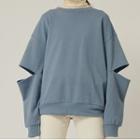Cutout Pullover Blue - One Size