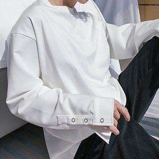 Long-sleeve Buttoned Cuff Top