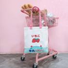 Milk Cartoon Print Canvas Tote Bag
