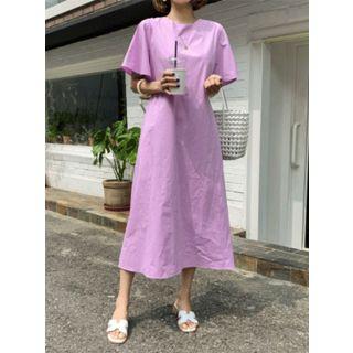 Tie-back Bell-sleeve Long Dress