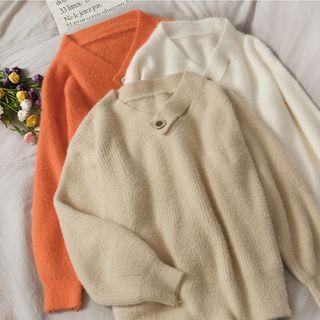 V-neck Plain Woolen Sweater