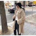 Hook-and-eye Sherpa-fleece Coat